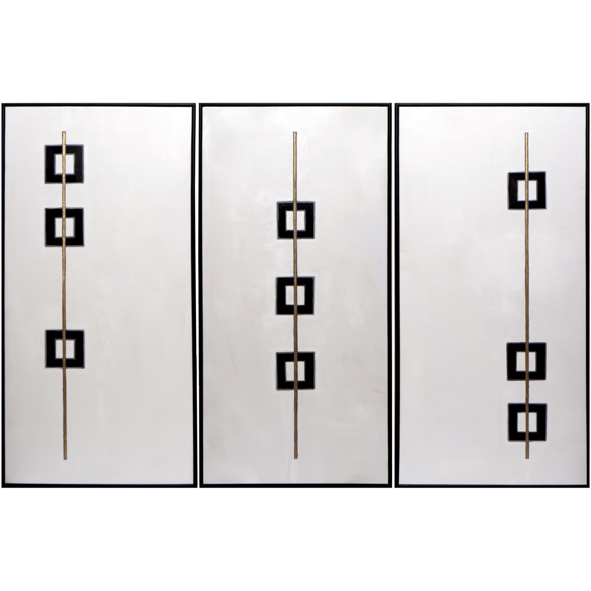 SUNPAN A0207 Boxed In 60 X 30 inch Hand Painted Art, Set Of 3